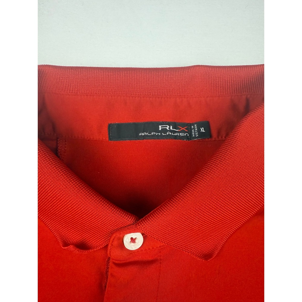 RLX Ralph Lauren Polo Shirt XL Red 2017 U.S. Open Erin Hills Golf Performance - Picture 3 of 5